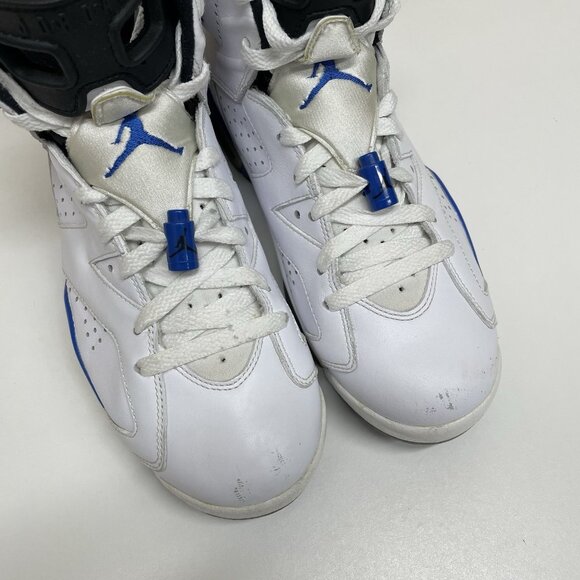 Nike Air Jordan 6 Retro Sports Casual Sneakers Men's Size 8 White Blue - Picture 9 of 12